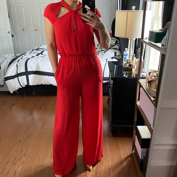 BCBG red jumpsuit - Picture 2 of 5